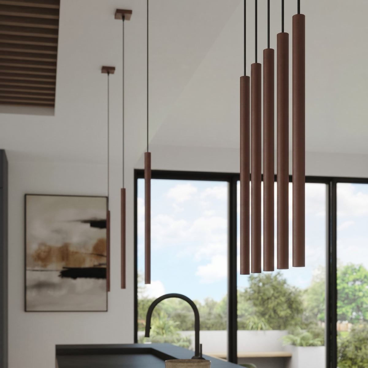 Pendant lamp PASTELO 2 brown