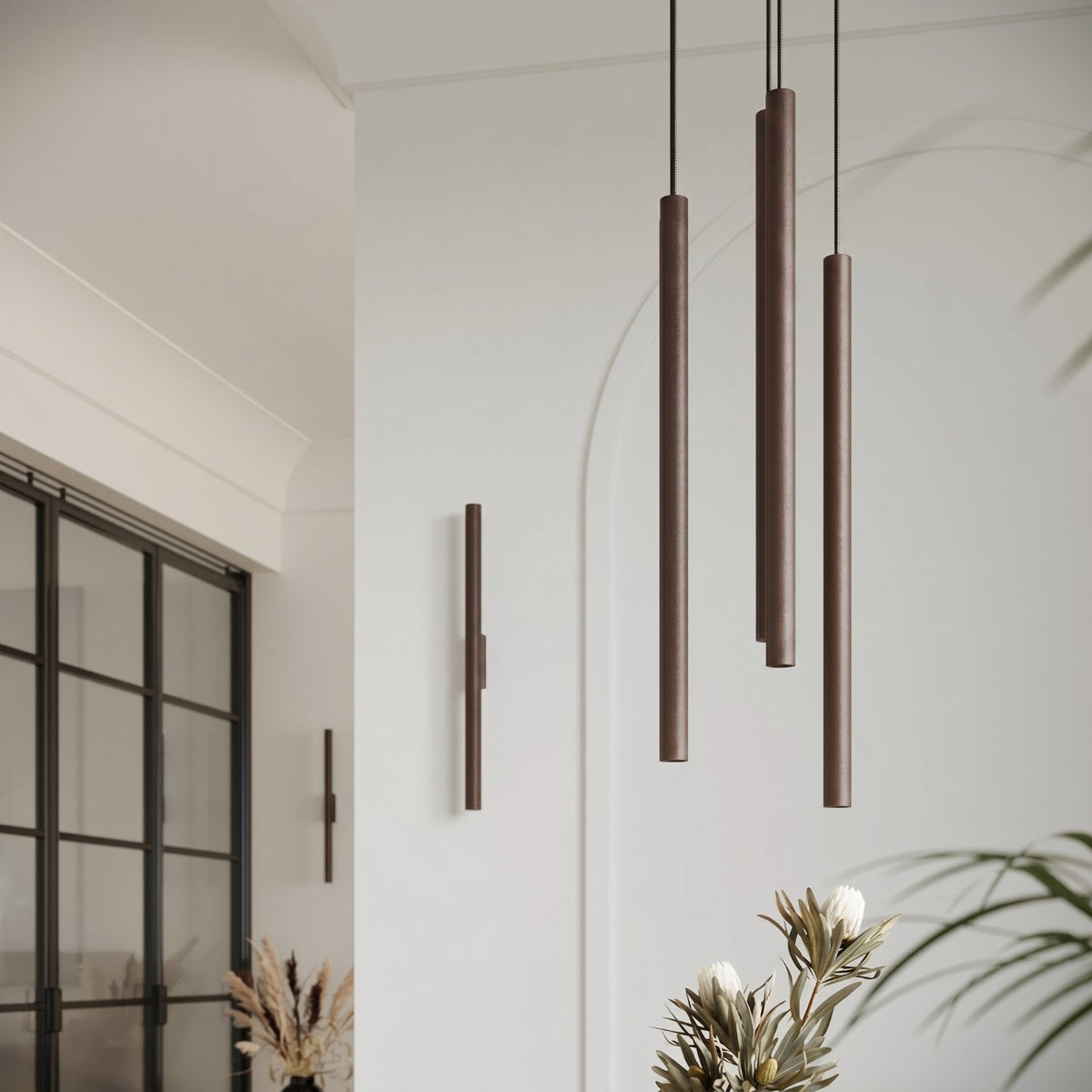 Pendant lamp PASTELO 3P brown