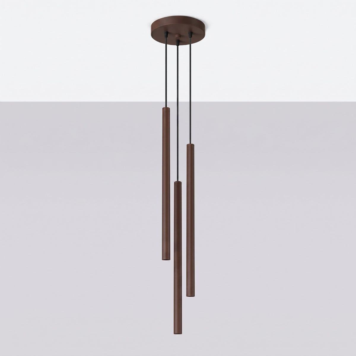 Pendant lamp PASTELO 3P brown