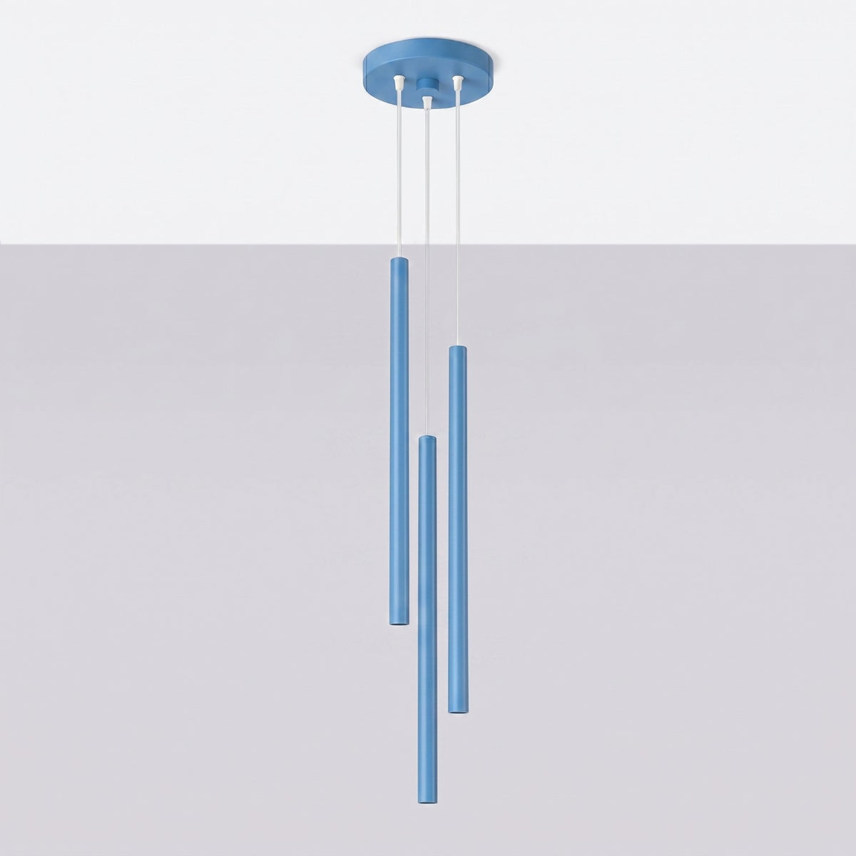 Pendant lamp PASTELO 3P azure