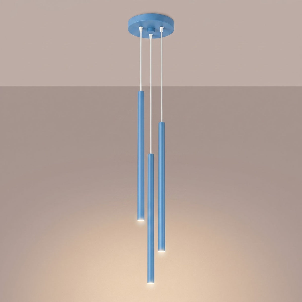 Pendant lamp PASTELO 3P azure