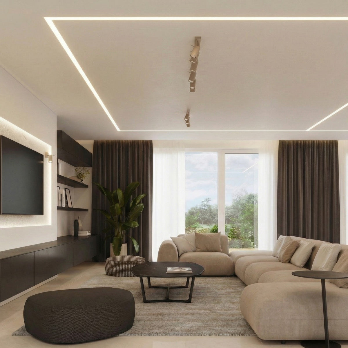 Wall lamp RING taupe