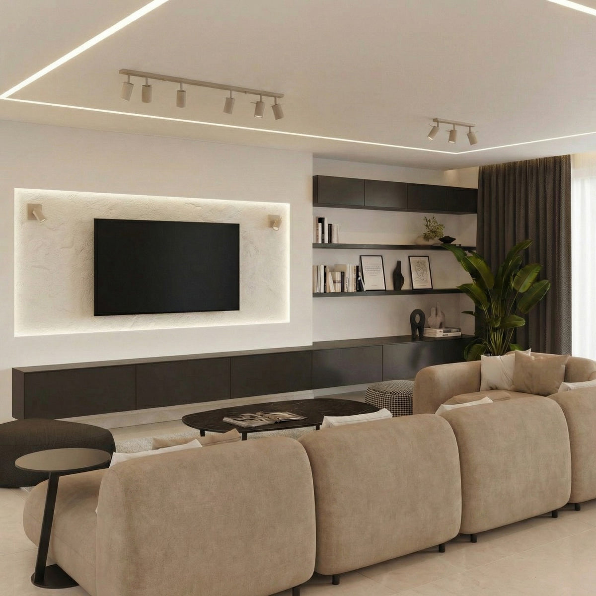 Wall lamp RING taupe