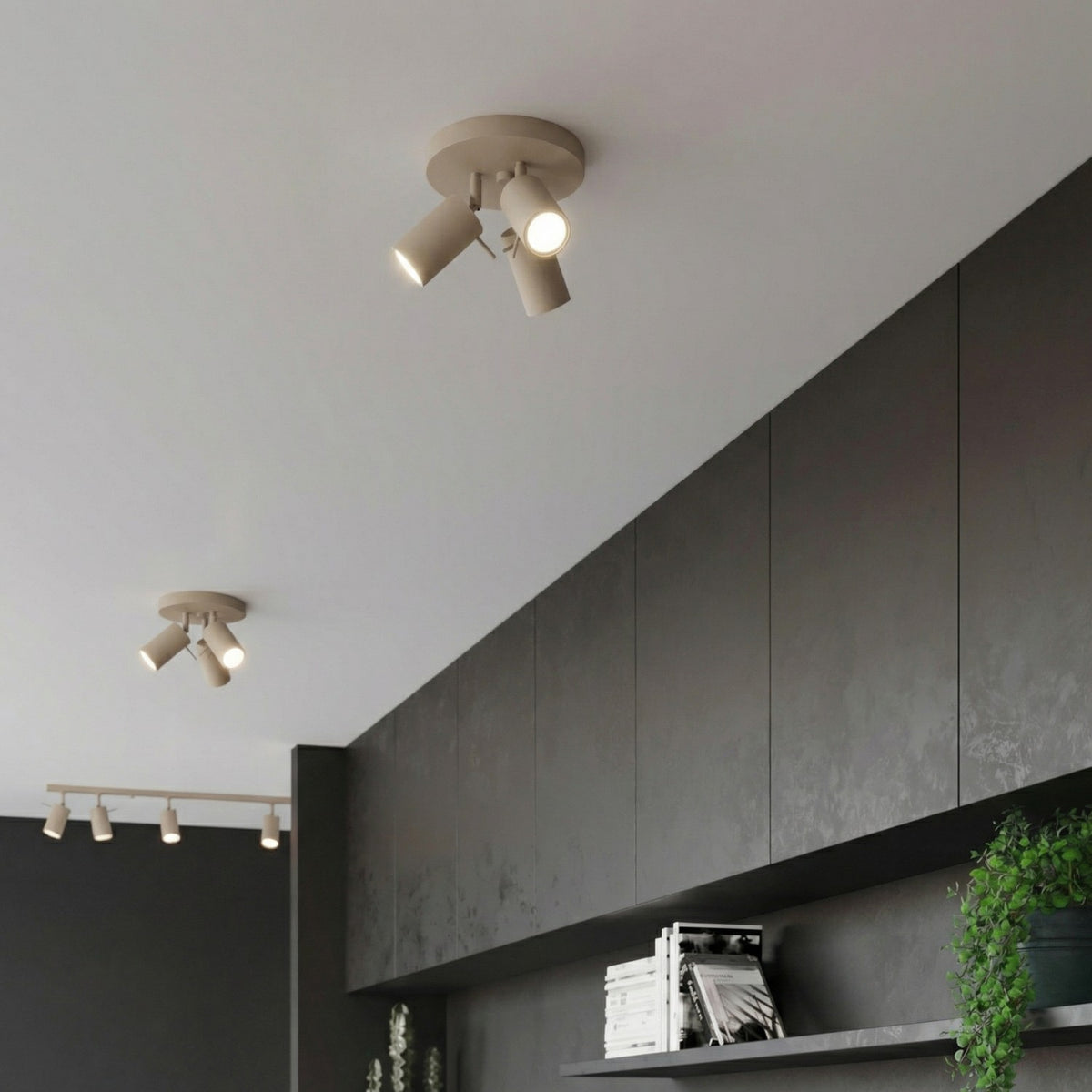 Ceiling lamp RING 3P taupe