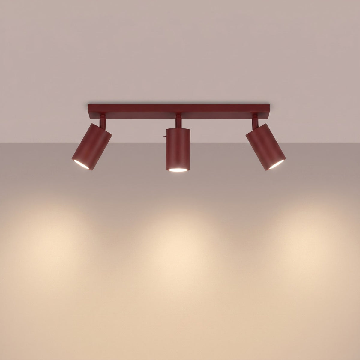 Ceiling lamp RING 3 burgundy