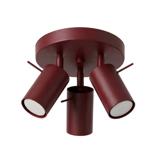 Ceiling lamp RING 3P burgundy