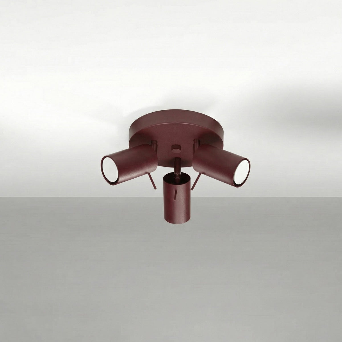 Ceiling lamp RING 3P burgundy