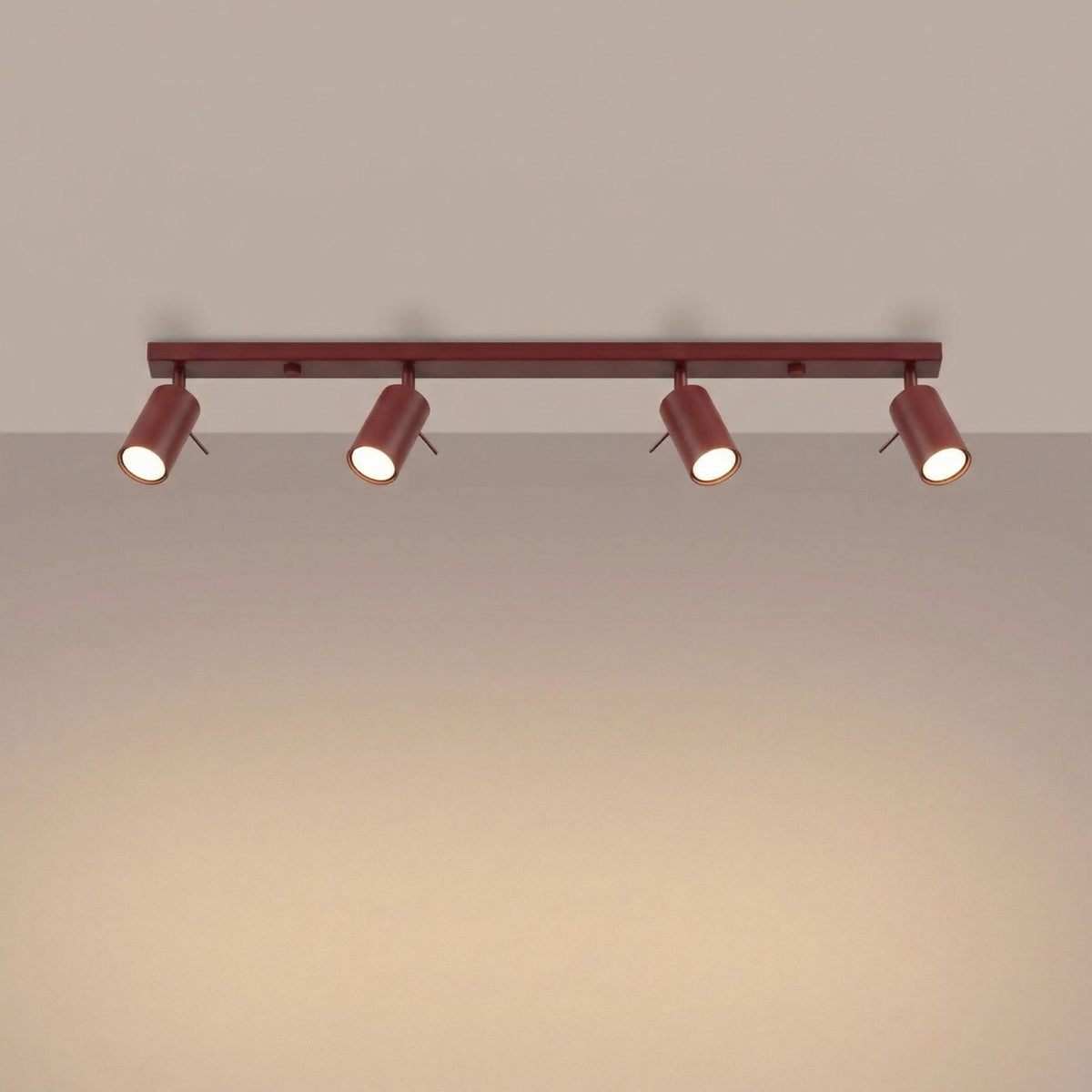 Ceiling lamp RING 4L burgundy