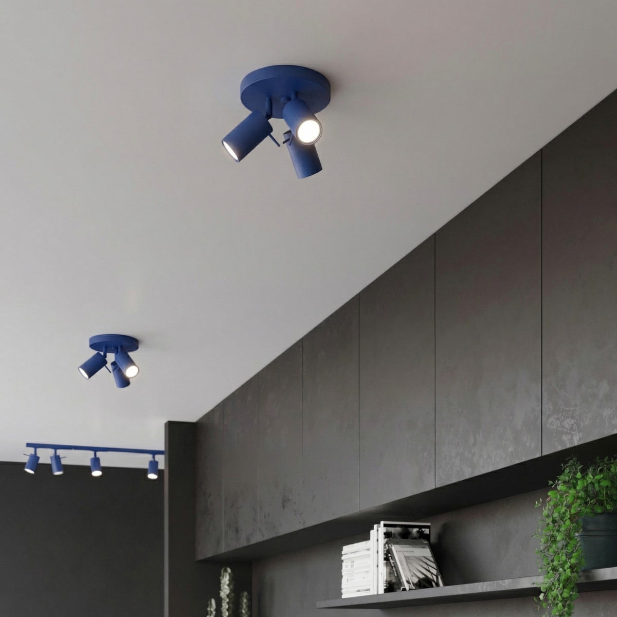 Ceiling lamp RING 3P ultramarine