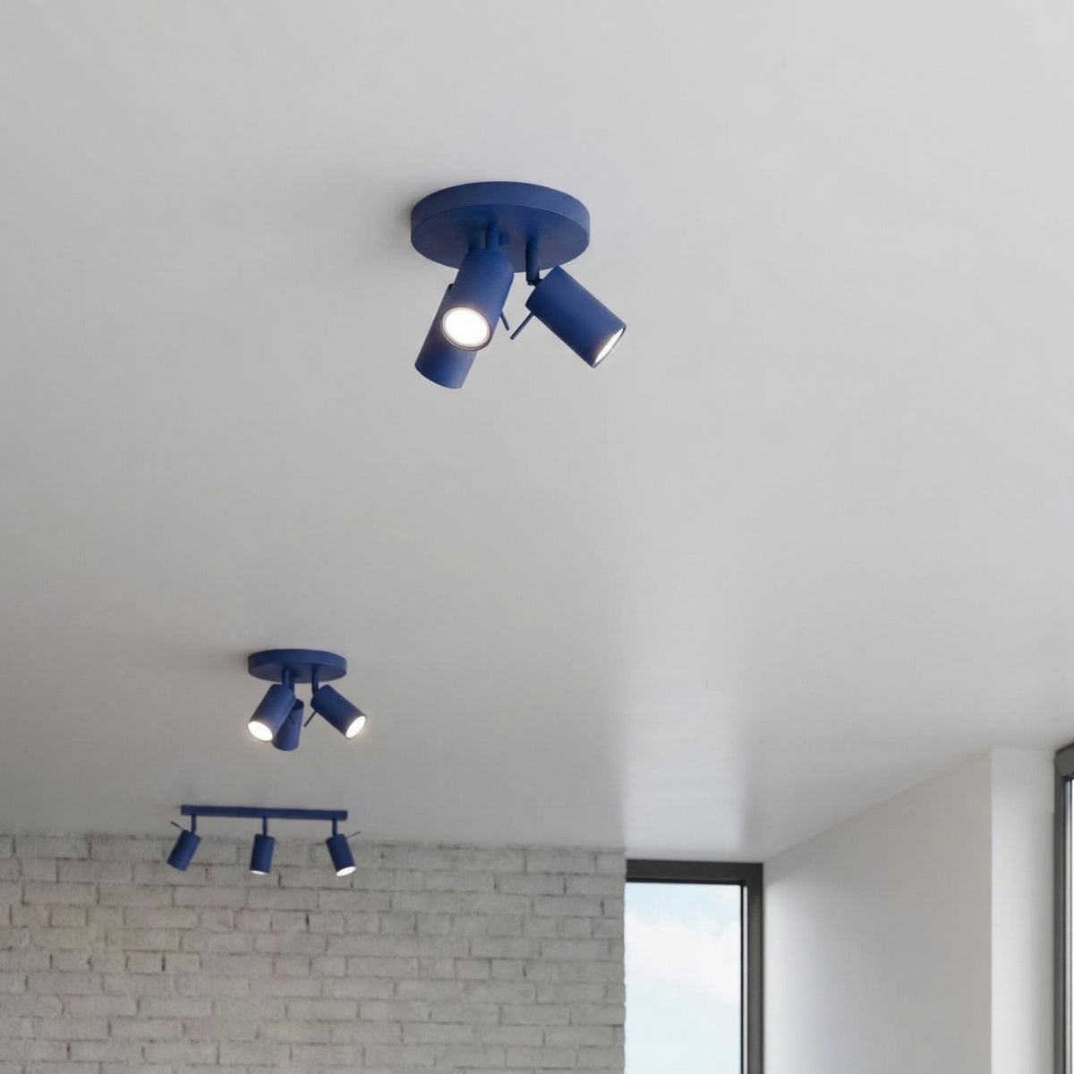 Ceiling lamp RING 3P ultramarine