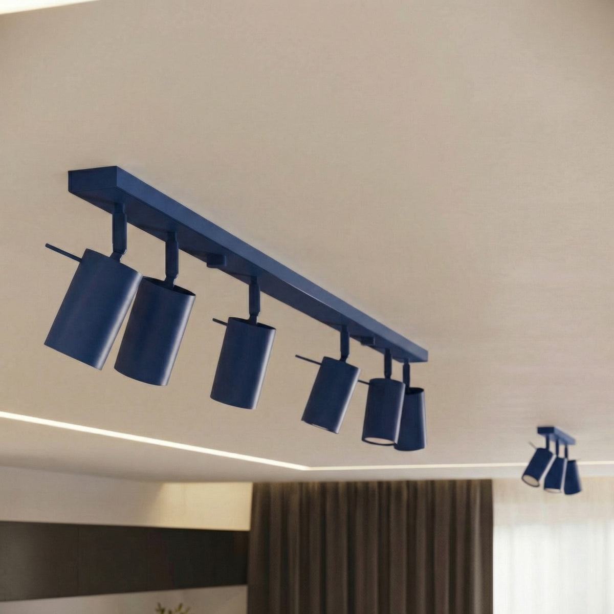 Ceiling lamp RING 6L ultramarine