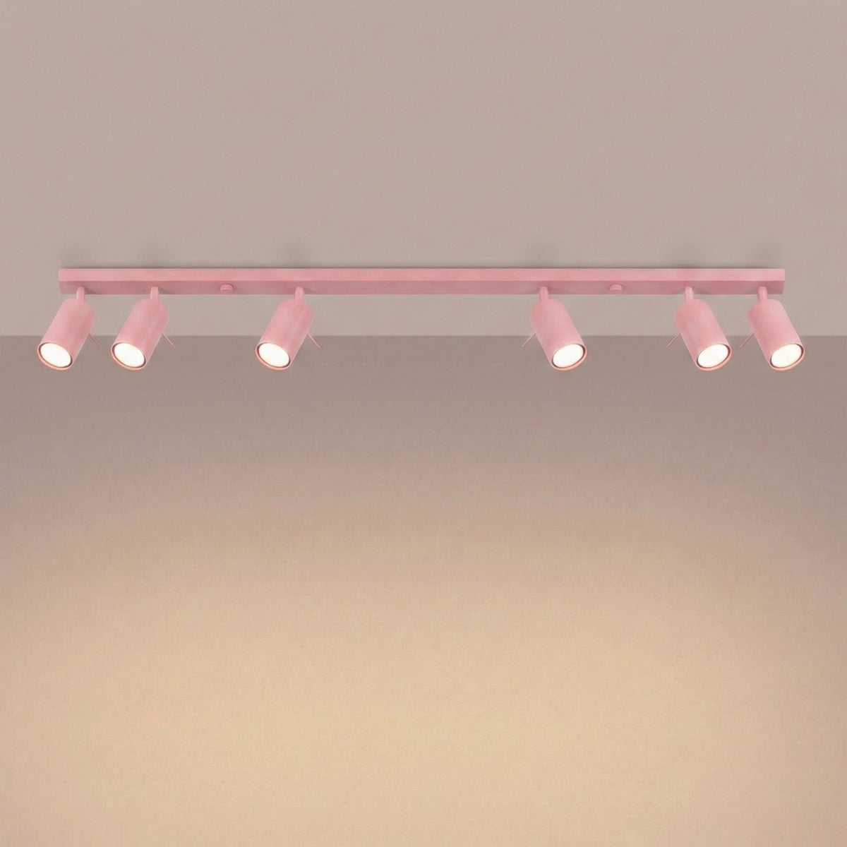 Ceiling lamp RING 6L pink
