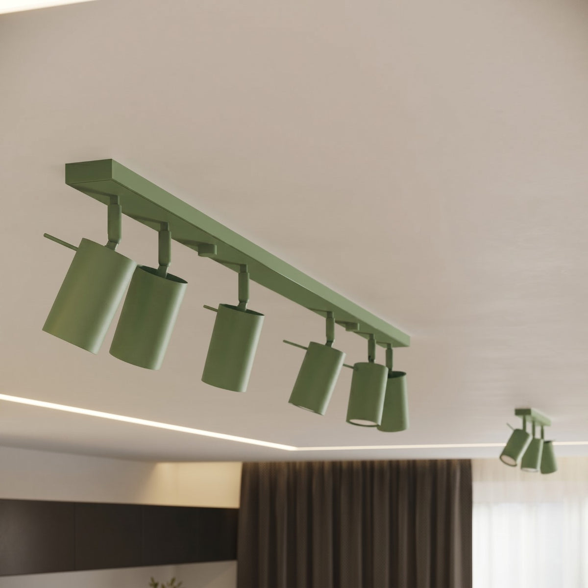 Ceiling lamp RING 3P sage