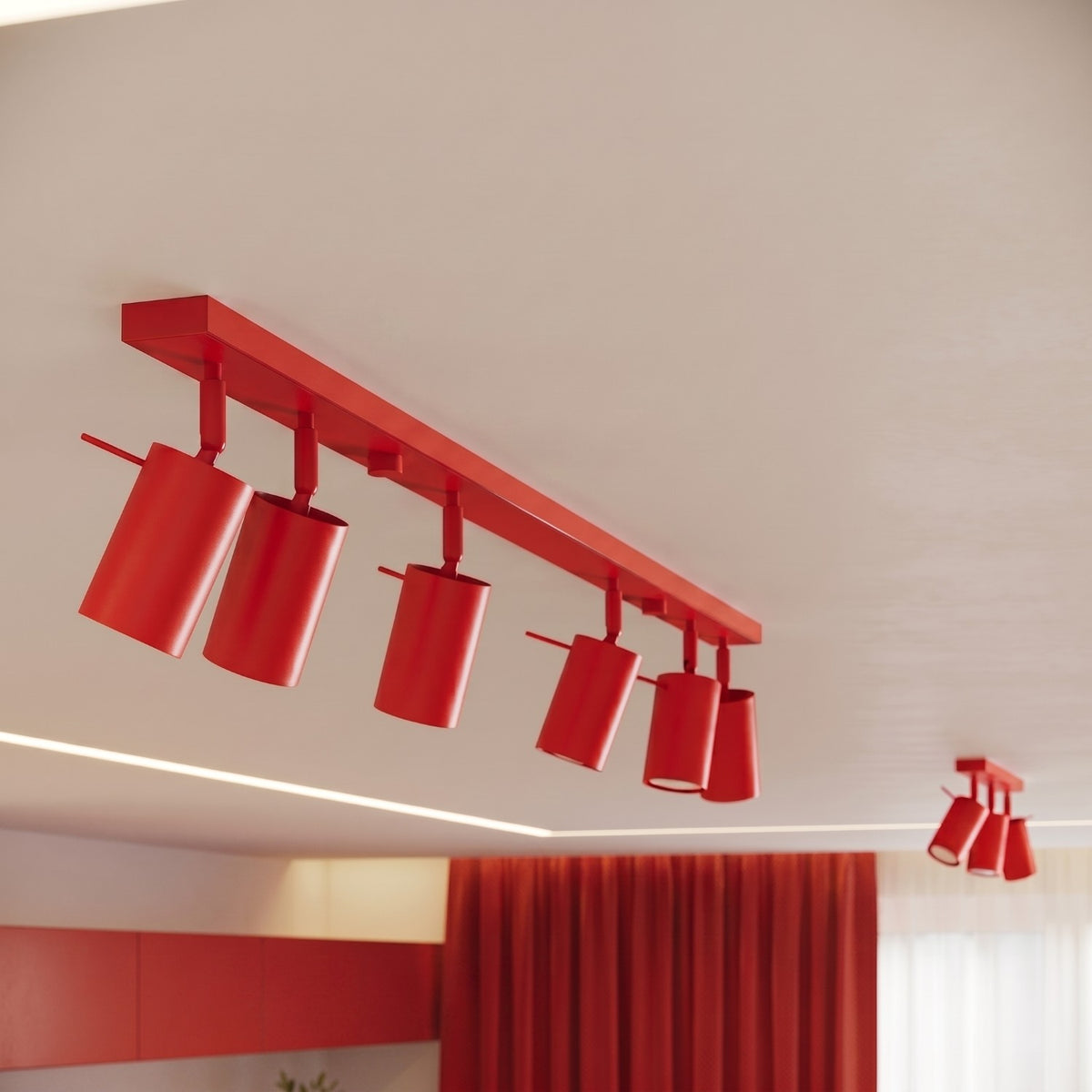 Wall lamp RING red