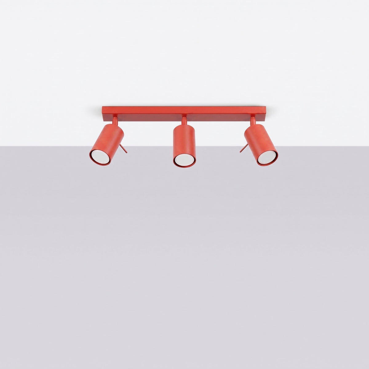 Ceiling lamp RING 3L red
