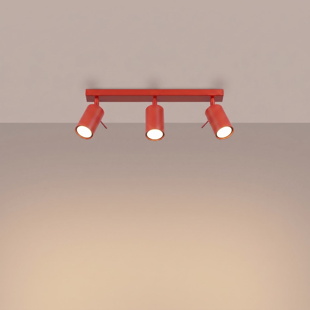 Ceiling lamp RING 3L red