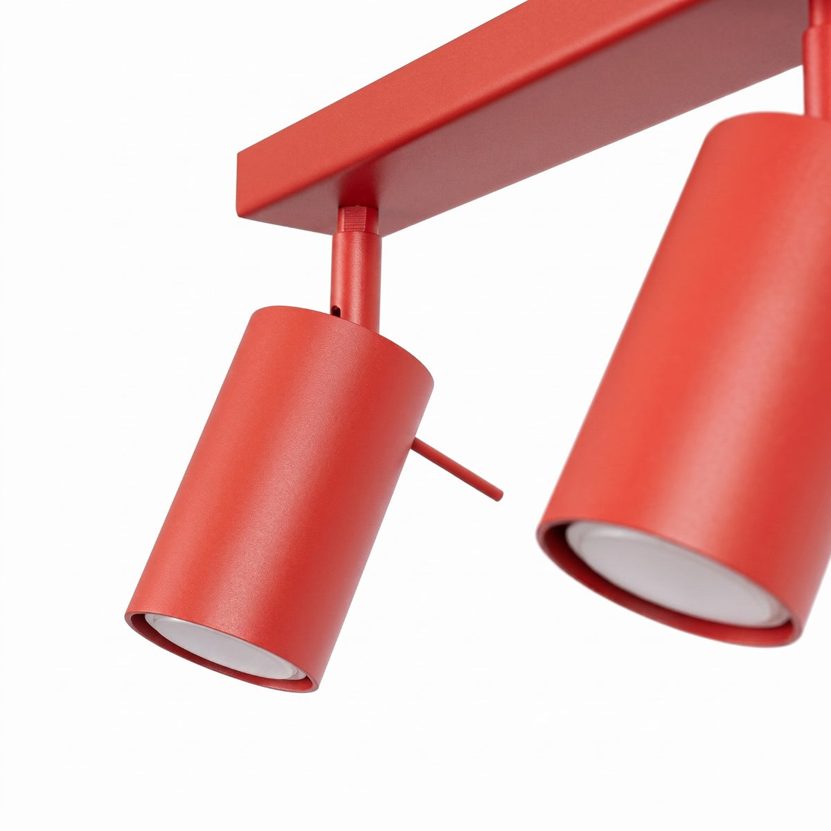 Ceiling lamp RING 3L red