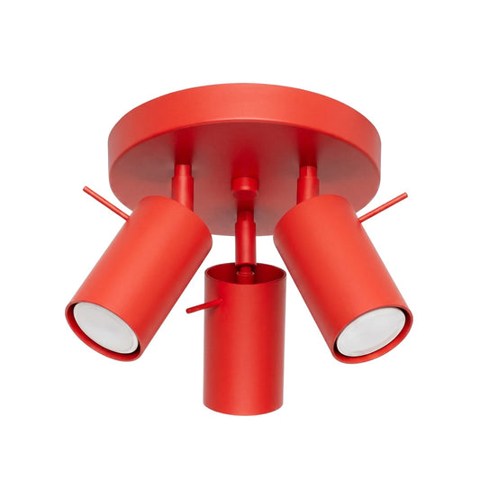 Ceiling lamp RING 3P red