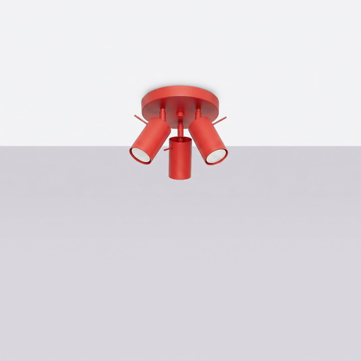 Ceiling lamp RING 3P red