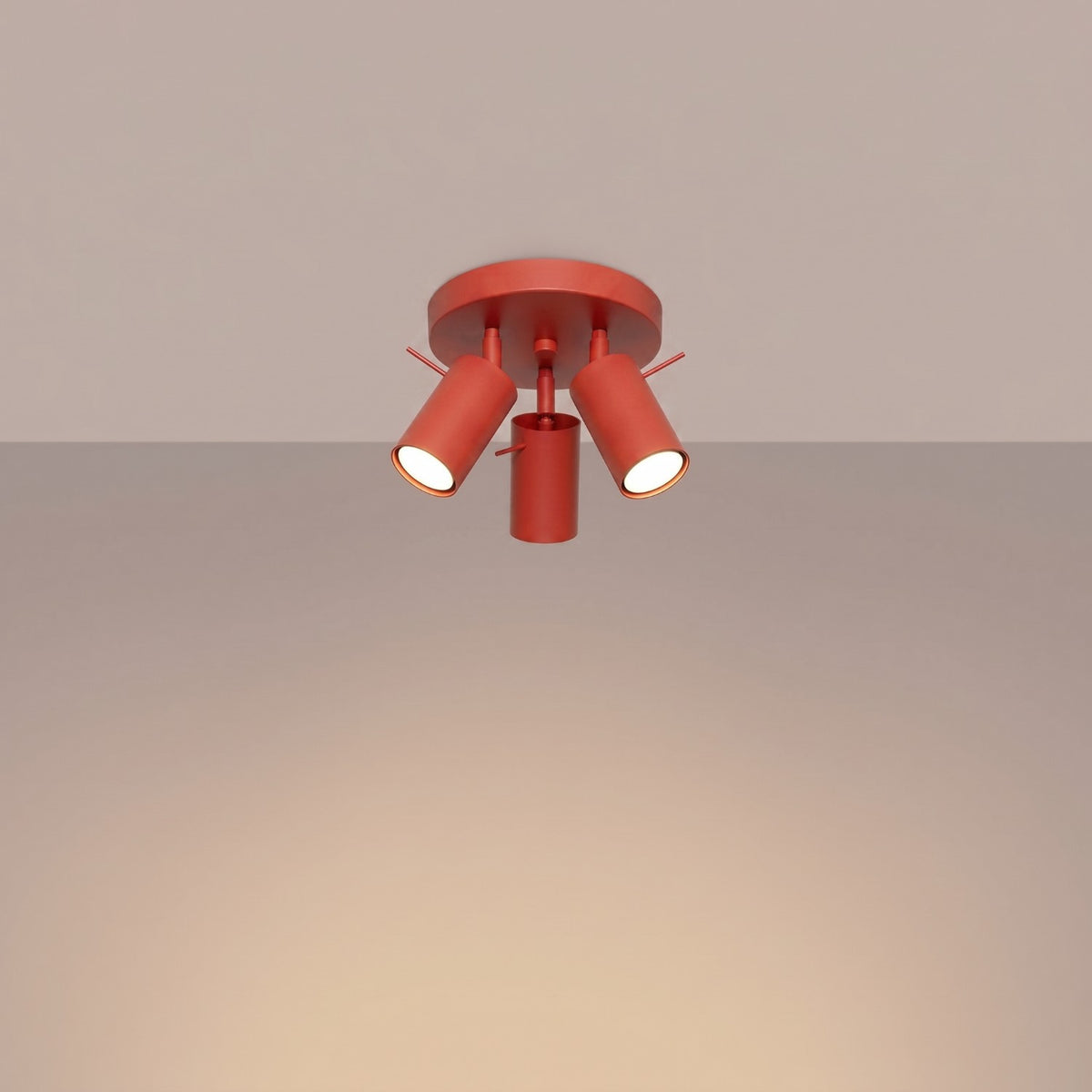 Ceiling lamp RING 3P red