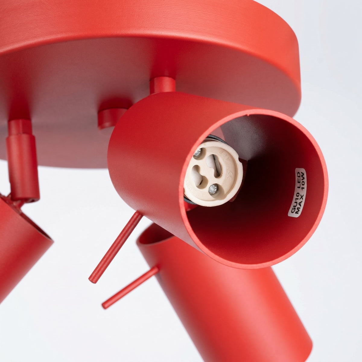 Ceiling lamp RING 3P red