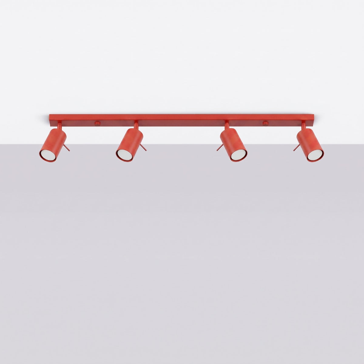 Ceiling lamp RING 4L red