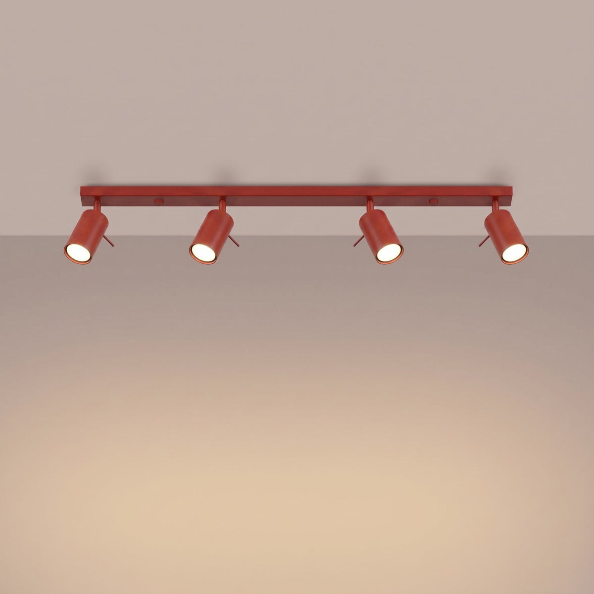 Ceiling lamp RING 4L red
