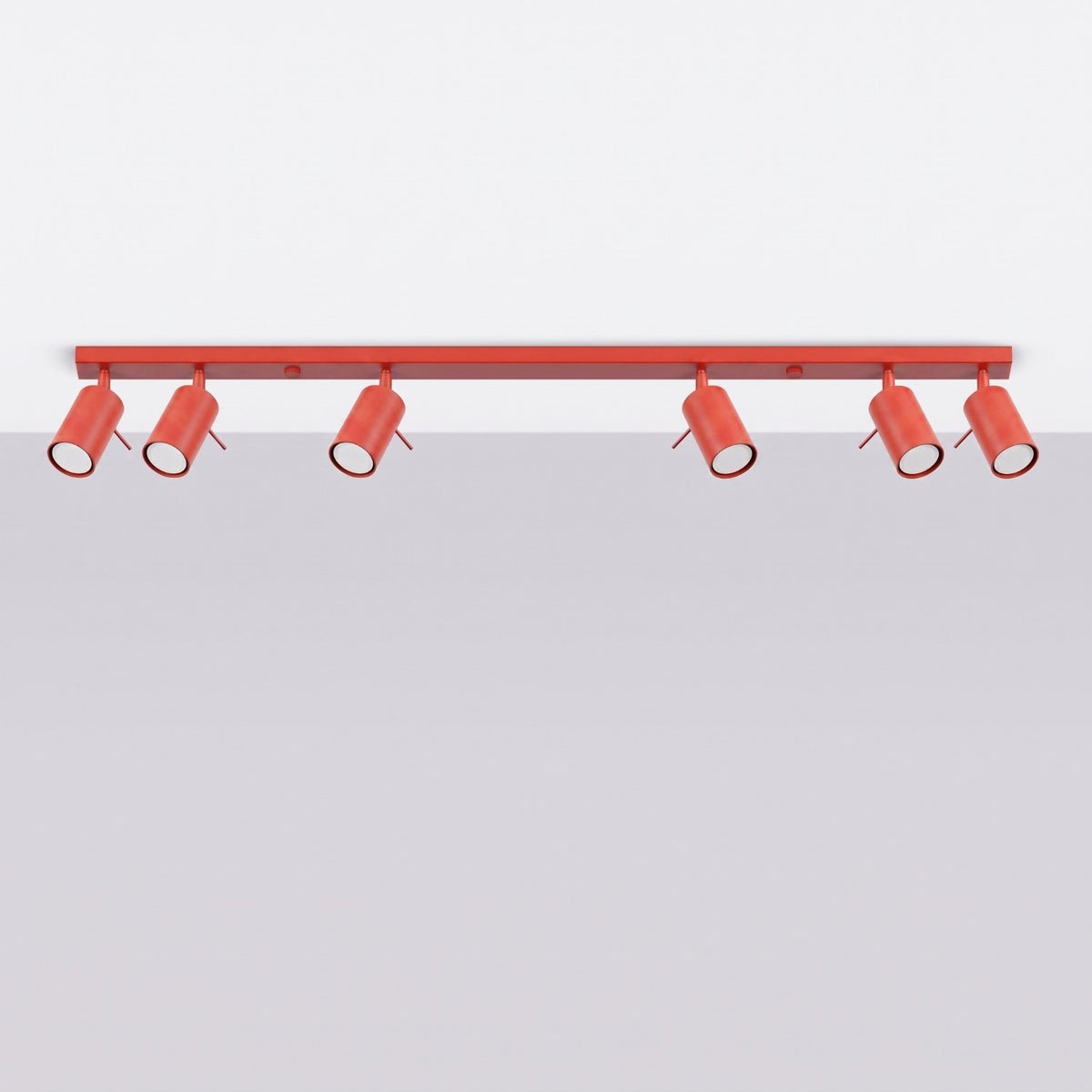 Ceiling lamp RING 6L red