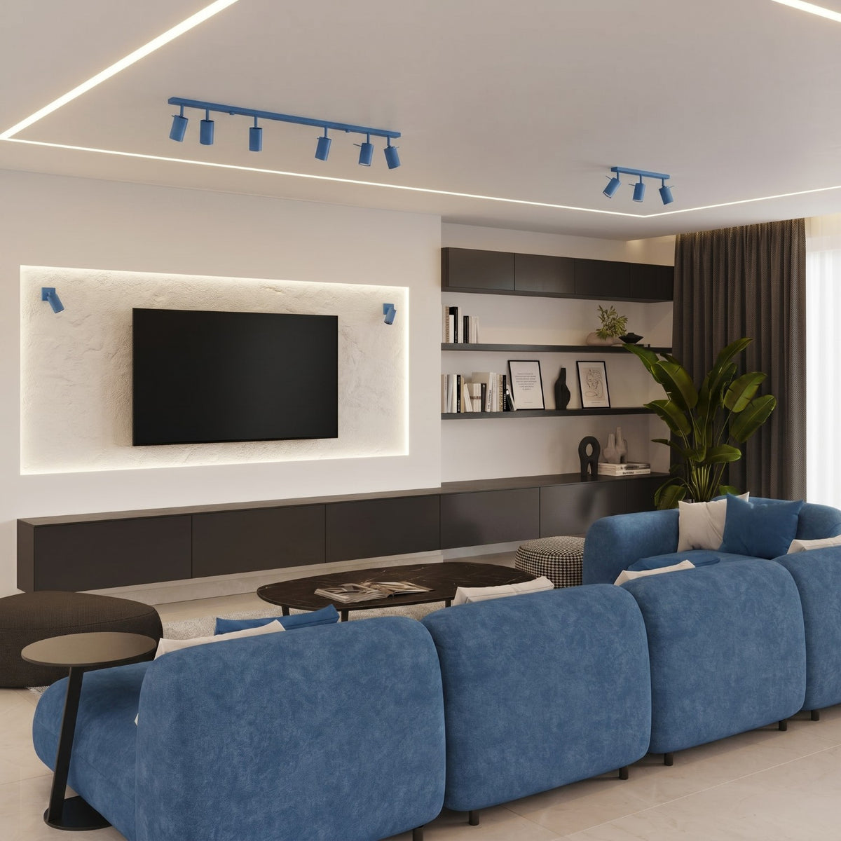 Wall lamp RING azure