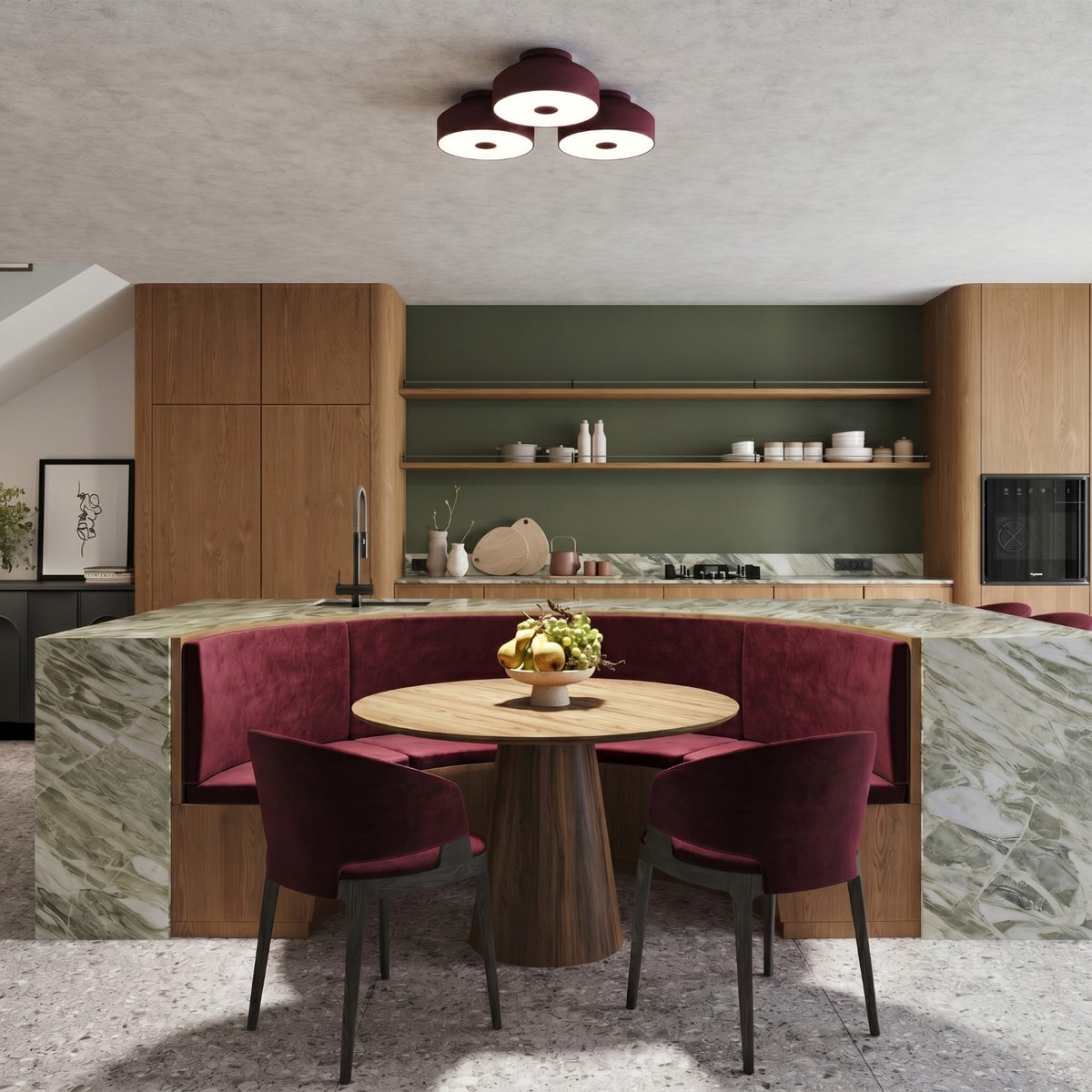 Ceiling lamp OMIQ burgundy