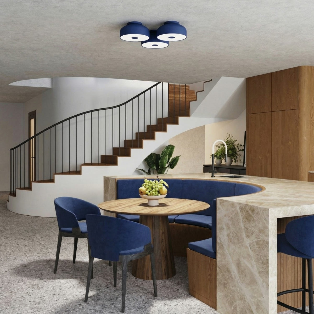 Ceiling lamp OMIQ ultramarine
