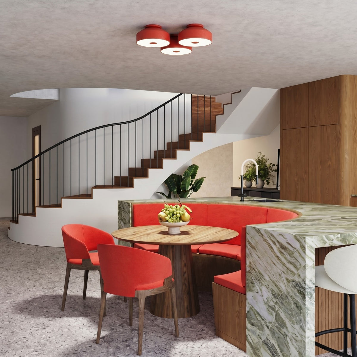 Ceiling lamp OMIQ red