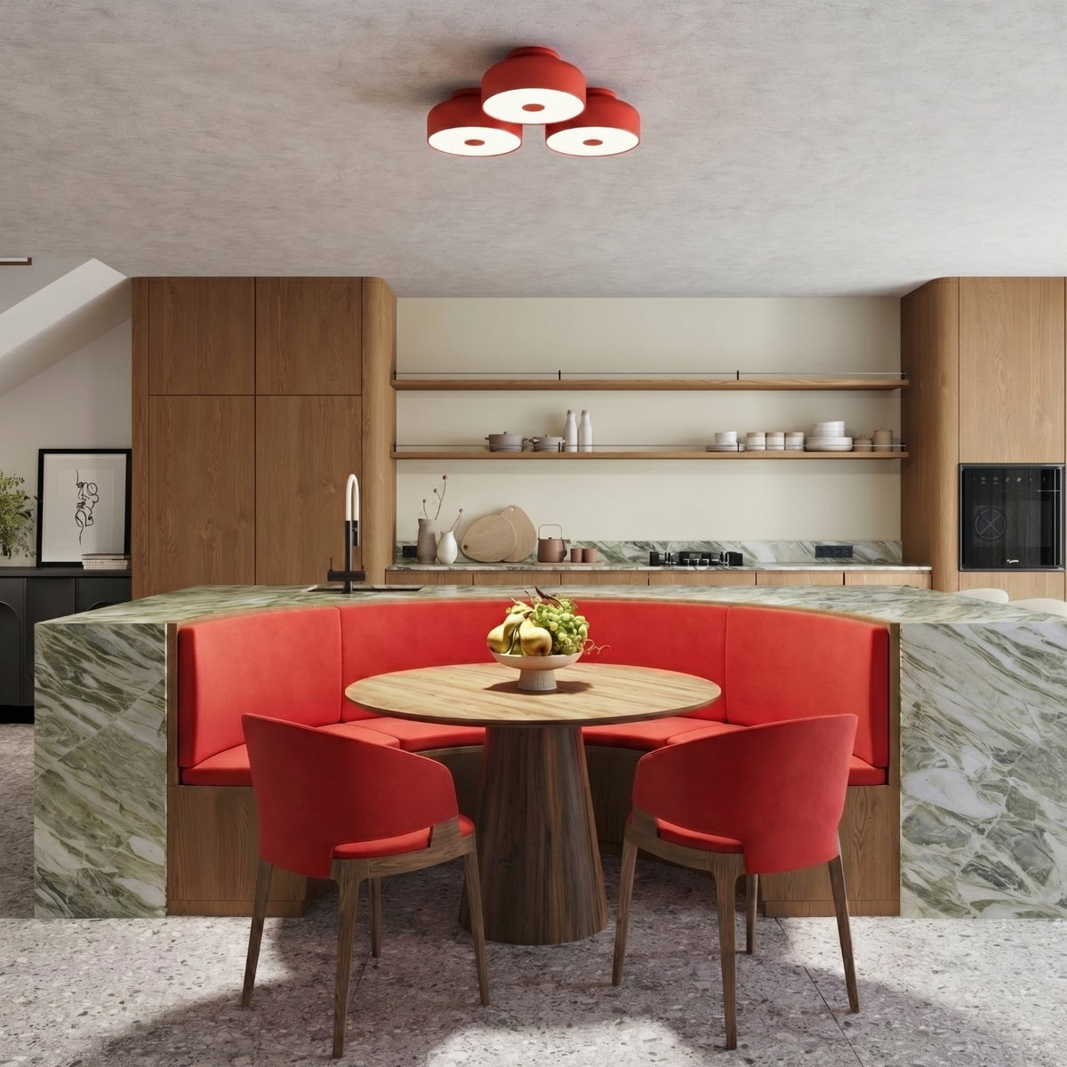 Ceiling lamp OMIQ red