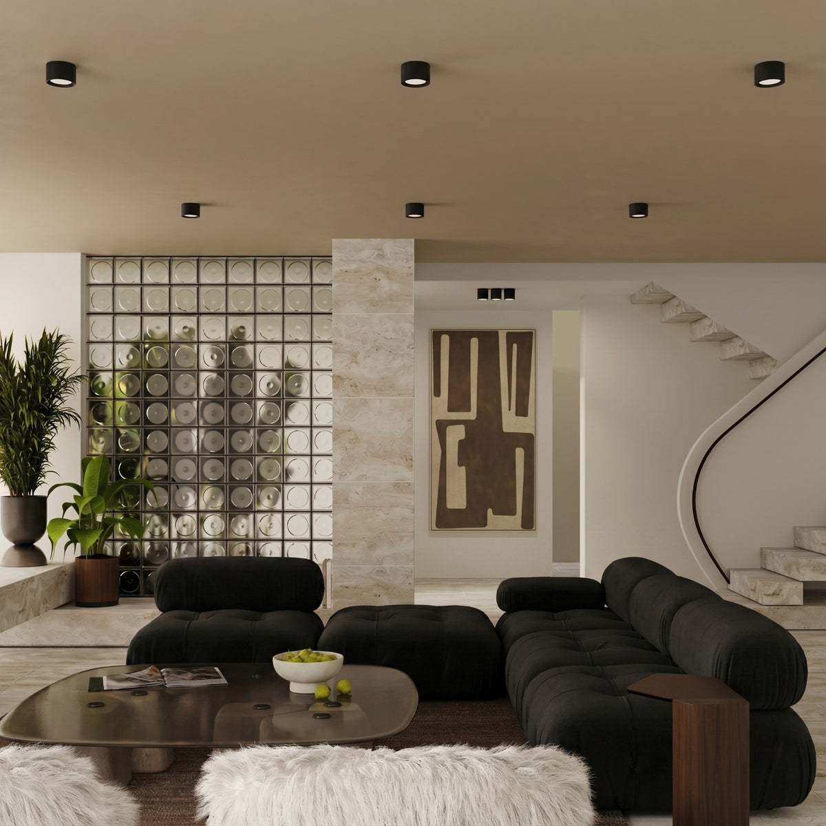 Ceiling lamp MODO 2 black Gx53