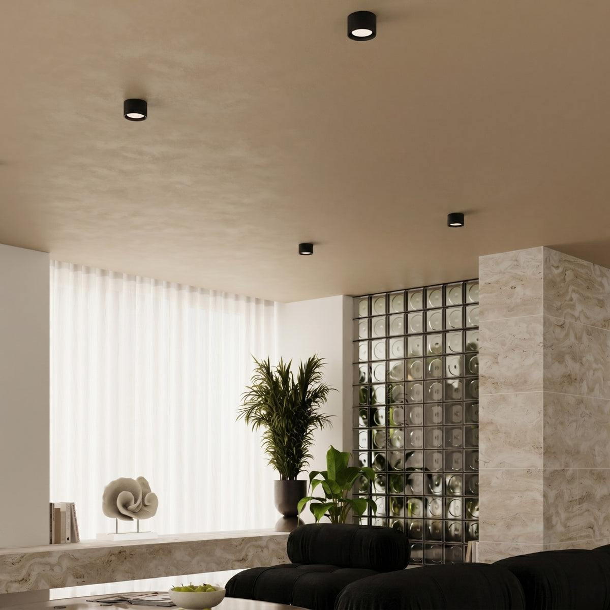 Ceiling lamp MODO 3 black Gx53