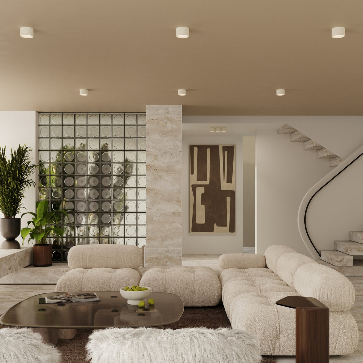 Ceiling lamp MODO 2 beige Gx53
