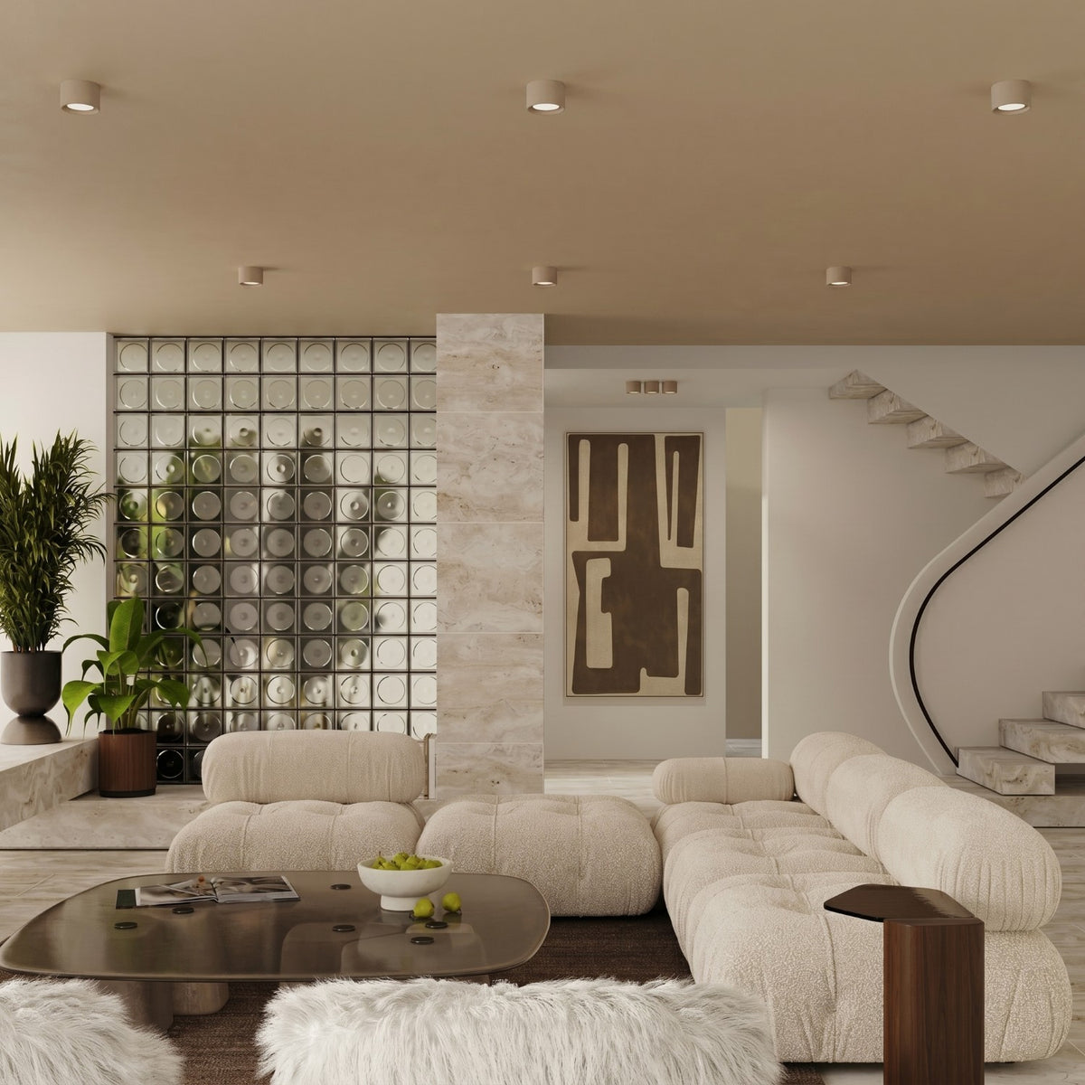 Ceiling lamp MODO 3 taupe Gx53