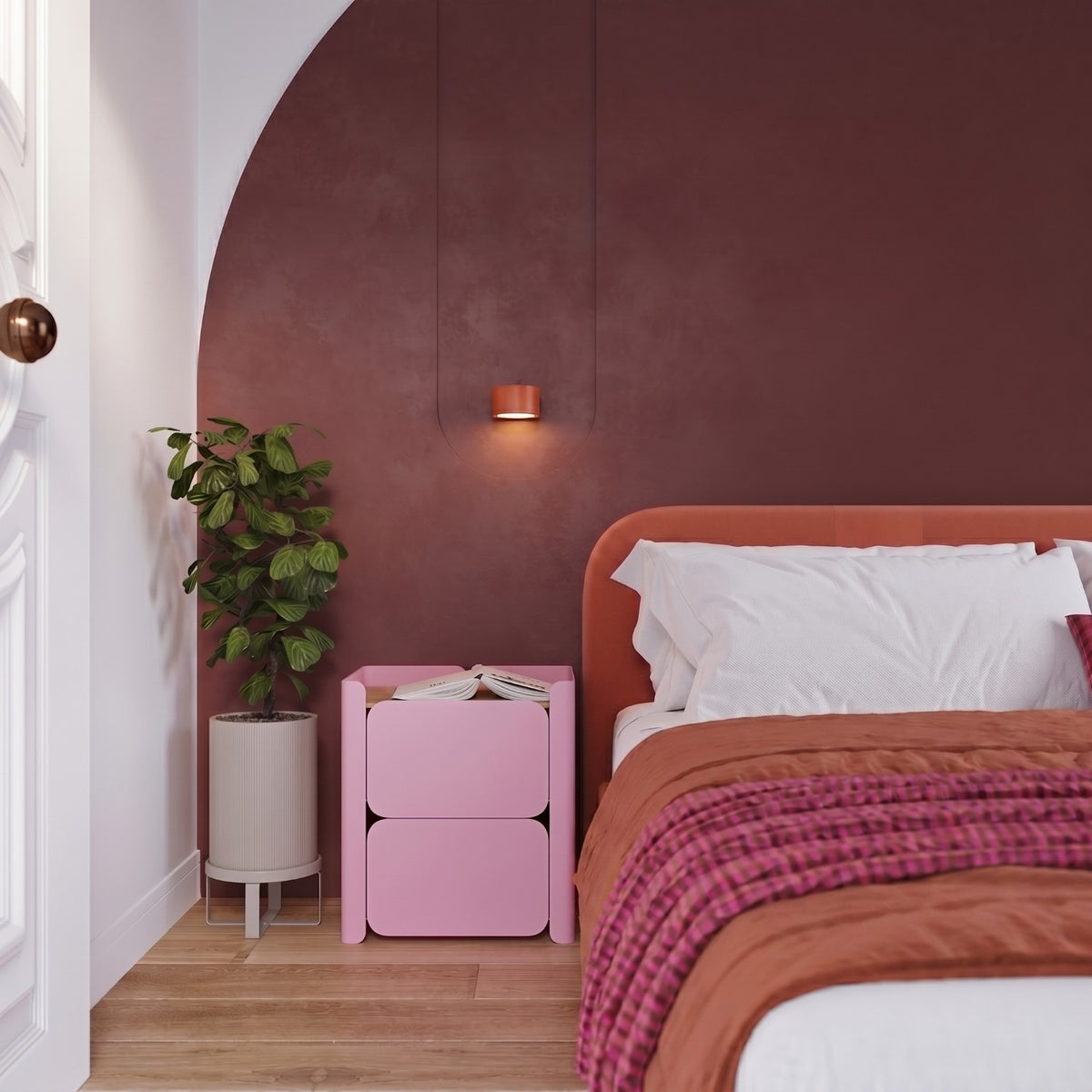 Wall lamp MODO 1 red ochre Gx53