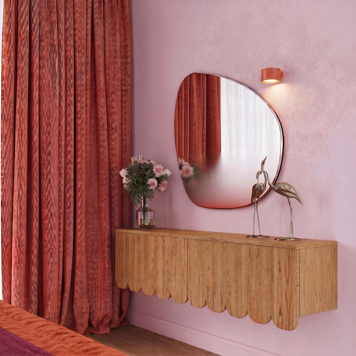 Wall lamp MODO 1 red ochre Gx53