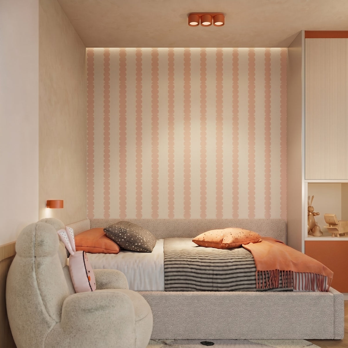 Ceiling lamp MODO 3 red ochre Gx53