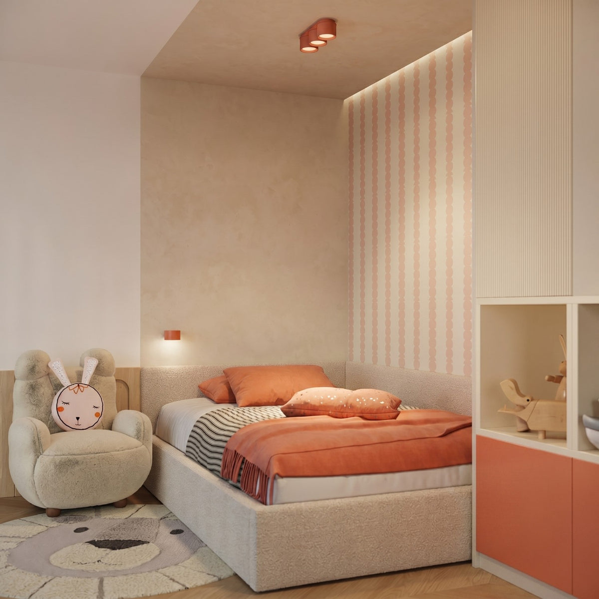 Ceiling lamp MODO 3 red ochre Gx53
