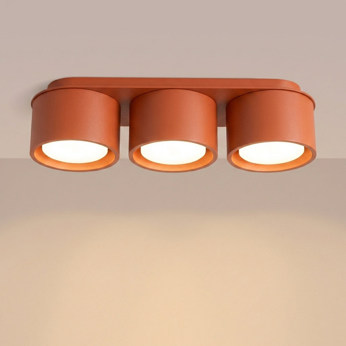 Ceiling lamp MODO 3 red ochre Gx53