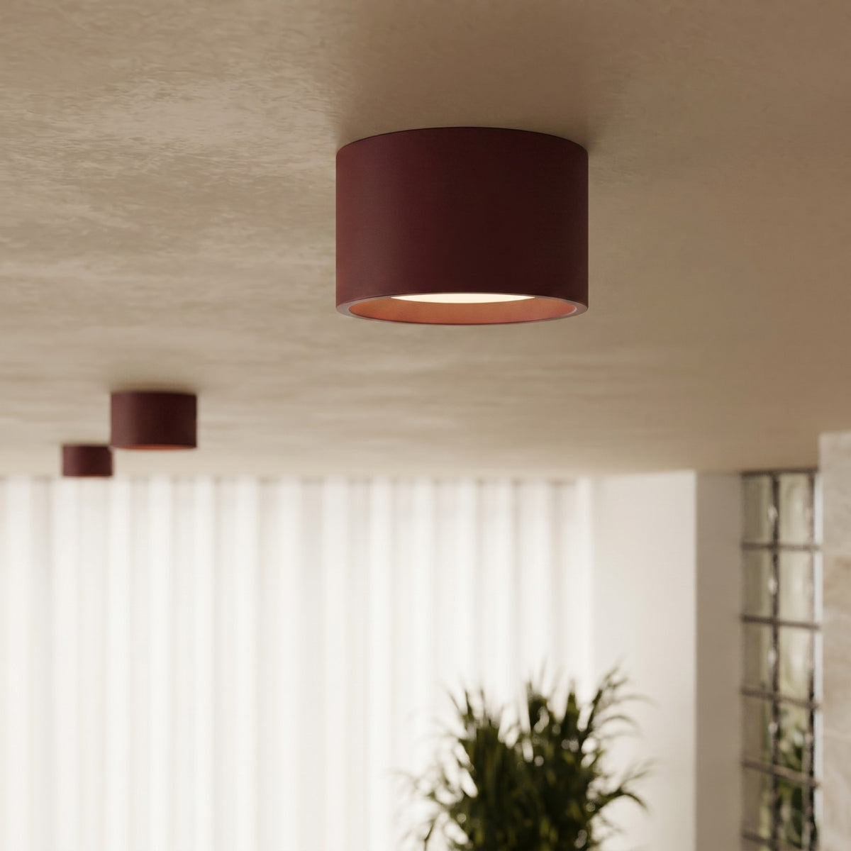 Ceiling lamp MODO 2 burgundy Gx53