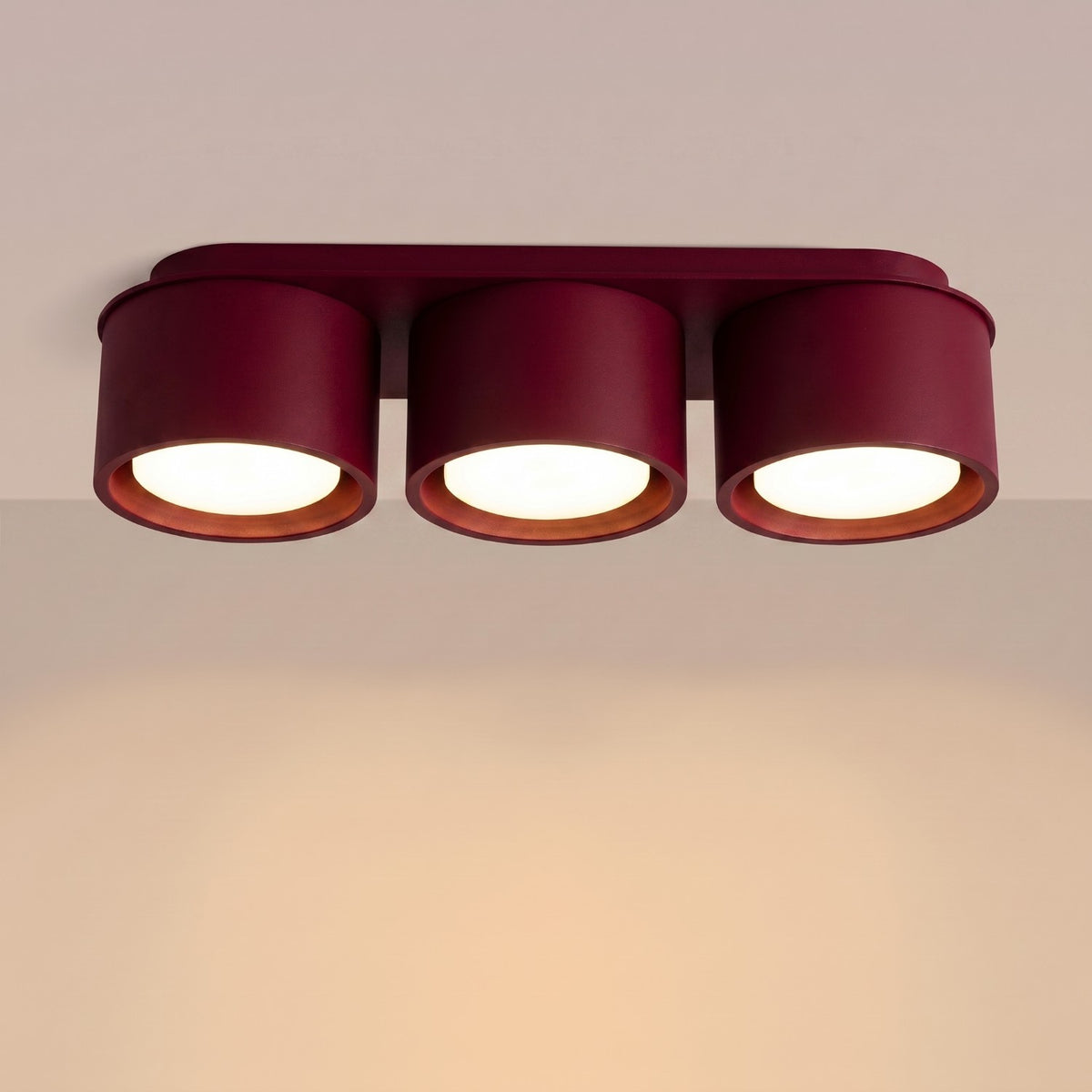 Ceiling lamp MODO 3 burgundy Gx53