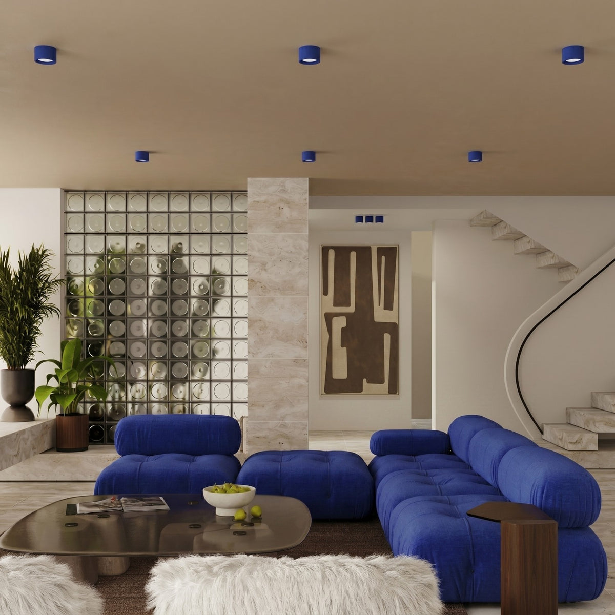 Ceiling lamp MODO 2 ultramarine Gx53