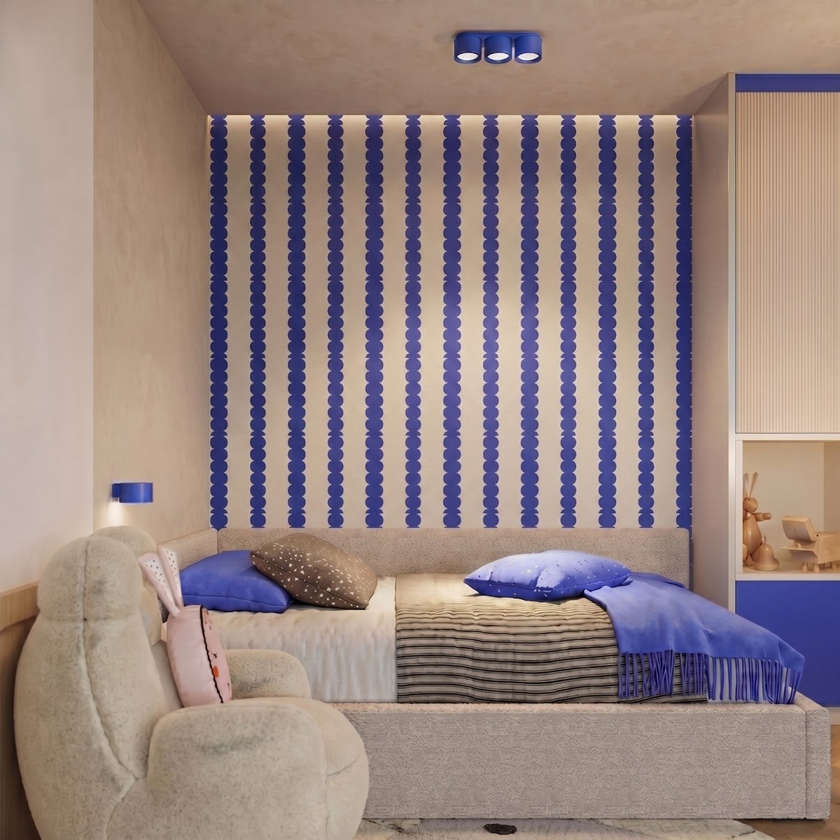 Ceiling lamp MODO 3 ultramarine Gx53