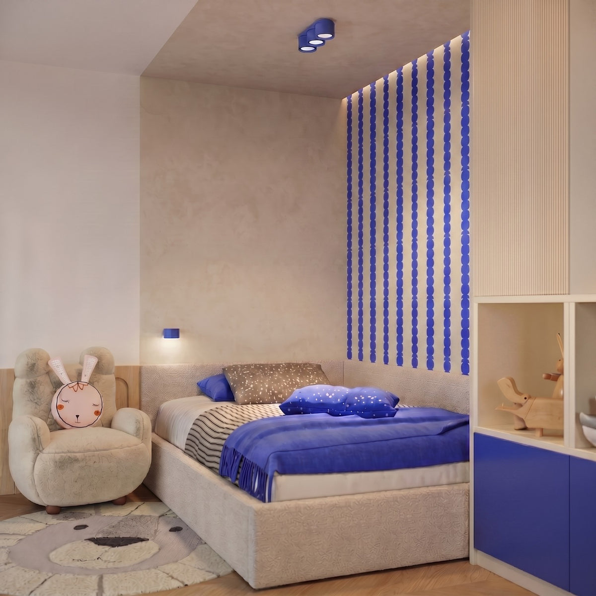 Ceiling lamp MODO 3 ultramarine Gx53