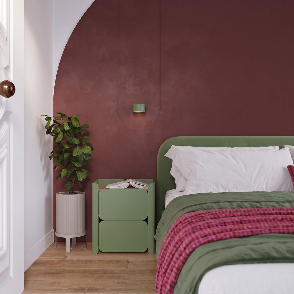 Wall lamp MODO 1 olive green Gx53