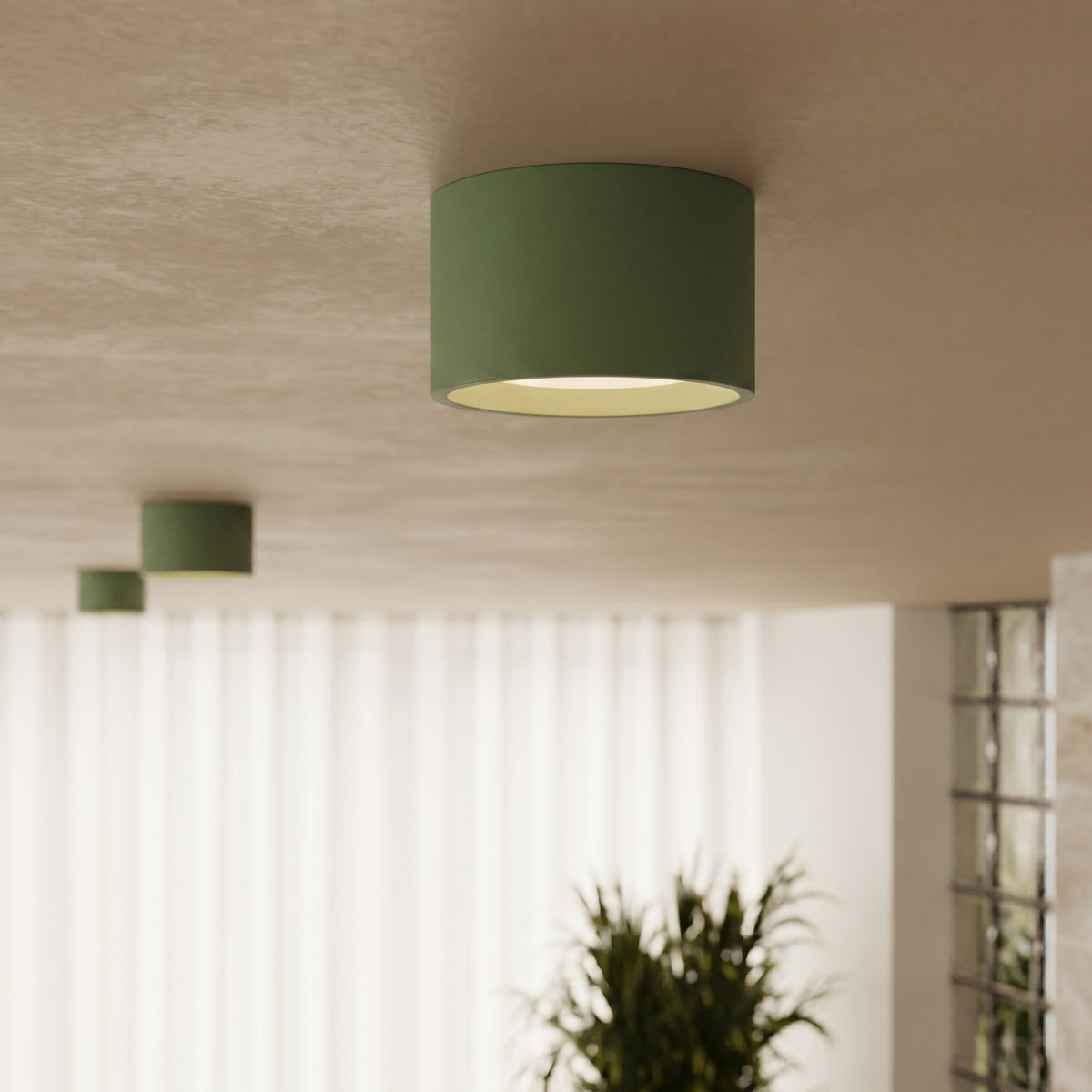 Ceiling lamp MODO 1 olive green Gx53