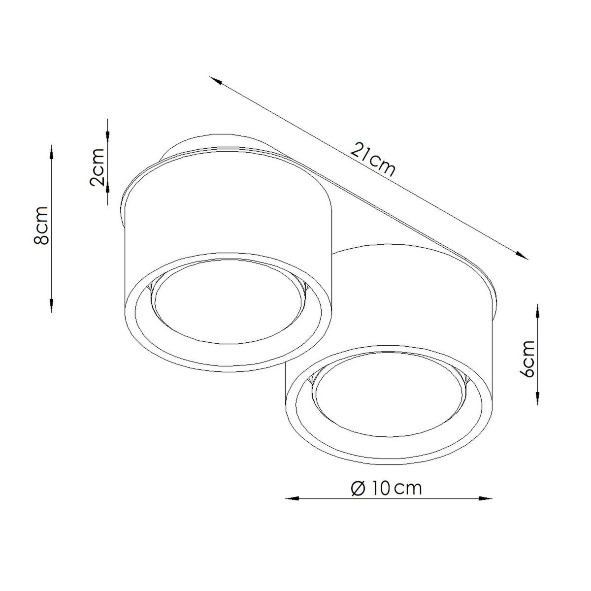 Ceiling lamp MODO 2 pink Gx53